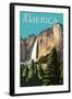 See America - National Park WPA Sentiment-Lantern Press-Framed Art Print