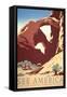 See America Travel Poster-null-Framed Stretched Canvas