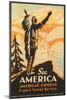 See America Travel Poster-null-Mounted Art Print