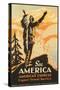 See America Travel Poster-null-Stretched Canvas