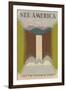 See America Visit National Parks Tourism Travel Vintage Ad-null-Framed Art Print