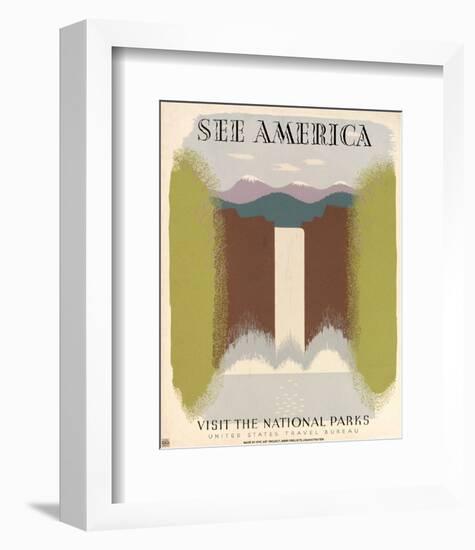 See America Visit the National Parks, ca. 1936-1940-Harry Herzog-Framed Art Print