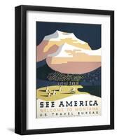 See America - Welcome to Montana I-null-Framed Giclee Print