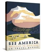 See America - Welcome to Montana I-null-Stretched Canvas