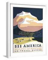 See America - Welcome to Montana I-null-Framed Art Print