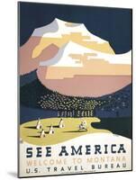 See America - Welcome to Montana I-null-Mounted Art Print