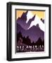 "See America: Welcome to Montana" Vintage Travel Poster-null-Framed Art Print