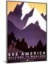 "See America: Welcome to Montana" Vintage Travel Poster-null-Mounted Art Print