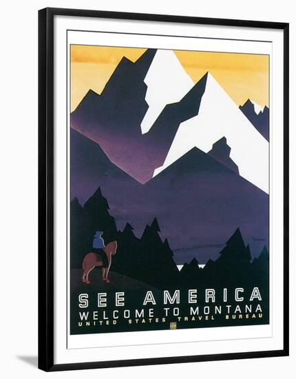 See America, Welcome to Montana-Martin Weitzman-Framed Art Print