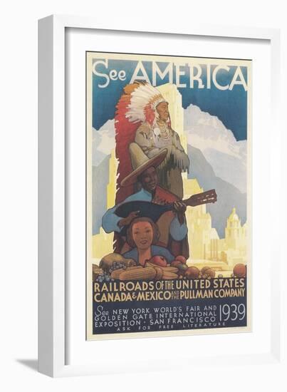 See American Travel Poster-null-Framed Art Print