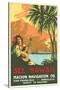 See Hawaii, Ocean Liner Advertisement-null-Stretched Canvas