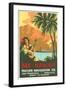 See Hawaii, Ocean Liner Advertisement-null-Framed Art Print