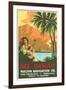 See Hawaii, Ocean Liner Advertisement-null-Framed Art Print