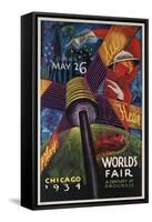 See, Hear, Play, Chicago 1934 World's Fair Poster-null-Framed Stretched Canvas