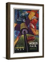 See, Hear, Play, Chicago 1934 World's Fair Poster-null-Framed Giclee Print