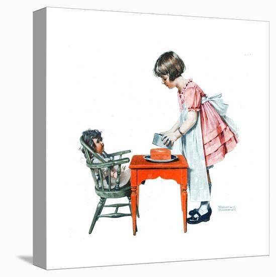 ’See How Easy It Is’-Norman Rockwell-Stretched Canvas