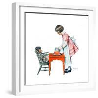 ’See How Easy It Is’-Norman Rockwell-Framed Giclee Print