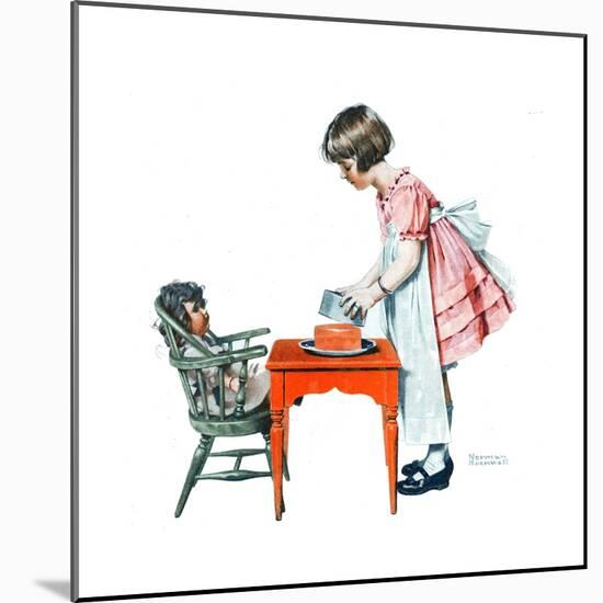 ’See How Easy It Is’-Norman Rockwell-Mounted Giclee Print