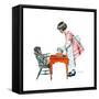 ’See How Easy It Is’-Norman Rockwell-Framed Stretched Canvas