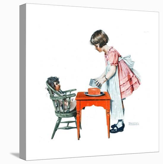 ’See How Easy It Is’-Norman Rockwell-Stretched Canvas