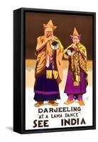 See India-Darjeeling-At A Lama Dance-Vic Veevers-Framed Stretched Canvas