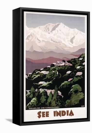 See India Poster-Shep-Framed Stretched Canvas