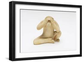 See No Evil, One of the Three Wise Monkeys-Japanese School-Framed Giclee Print