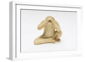 See No Evil, One of the Three Wise Monkeys-Japanese School-Framed Giclee Print