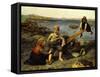 See-Saw by the Sea-Leis Schjeldrup-Framed Stretched Canvas
