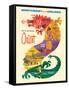 See the Enchanting Orient - Northwest Orient Airlines, Vintage Airline Travel Poster 1965-Pacifica Island Art-Framed Stretched Canvas