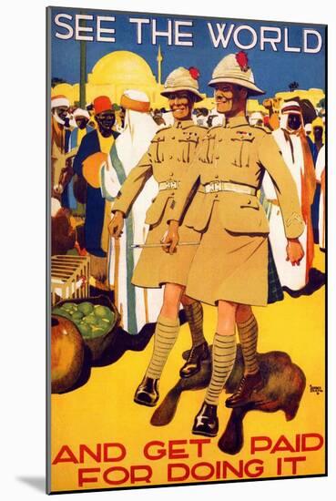 See The World And Get Paid For It-Alfred Leete-Mounted Art Print