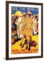 See The World And Get Paid For It-Alfred Leete-Framed Art Print