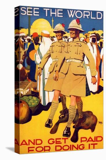 See The World And Get Paid For It-Alfred Leete-Stretched Canvas