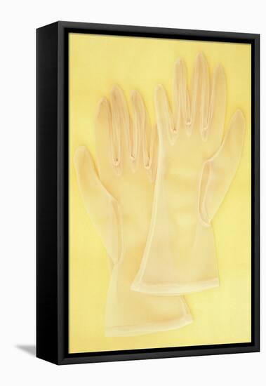 See-Through Gloves-Den Reader-Framed Stretched Canvas