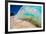 See Through Wave-Looking at the sand and coral through the face of a breaking wave-Mark A Johnson-Framed Photographic Print