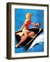 See Worthy Pin-Up 1944-Gil Elvgren-Framed Art Print