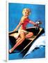 See Worthy Pin-Up 1944-Gil Elvgren-Framed Art Print