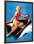 See Worthy Pin-Up 1944-Gil Elvgren-Framed Art Print