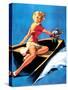 See Worthy Pin-Up 1944-Gil Elvgren-Stretched Canvas