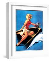 See Worthy Pin-Up 1944-Gil Elvgren-Framed Art Print