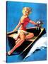 See Worthy Pin-Up 1944-Gil Elvgren-Stretched Canvas