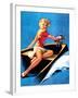 See Worthy Pin-Up 1944-Gil Elvgren-Framed Art Print