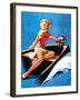 See Worthy Pin-Up 1944-Gil Elvgren-Framed Art Print