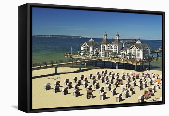 Seebruecke Sellin, Sellin, Ruegen Island (Rugen Island)-Jochen Schlenker-Framed Stretched Canvas