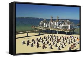 Seebruecke Sellin, Sellin, Ruegen Island (Rugen Island)-Jochen Schlenker-Framed Stretched Canvas