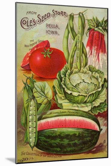 Seed Catalog Captions (2012): Cole’s Seed Store, Pella, Iowa, Garden, Farm and Flower Seeds, 1896-null-Mounted Art Print