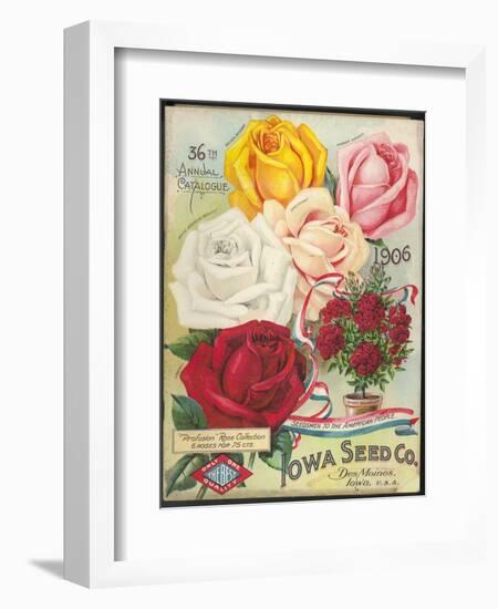 Seed Catalog Captions (2012): Iowa Seed Co. Des Moines, Iowa. 36th Annual Catalogue, 1906-null-Framed Art Print