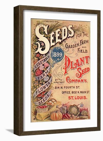 Seed Catalog Captions (2012): Plant Seed Company, St. Louis, Missouri-null-Framed Art Print