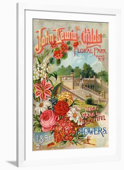 Seed Catalogues: John Lewis Childs: New, Rare and Beautiful Flowers. Floral Park, NY, 1890-null-Framed Art Print