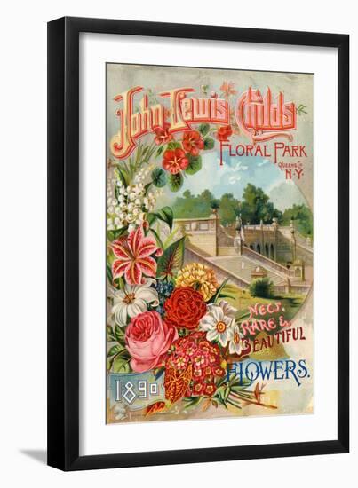 Seed Catalogues: John Lewis Childs: New, Rare and Beautiful Flowers. Floral Park, NY, 1890-null-Framed Art Print